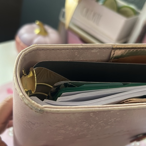 Inhale Exhale Agenda 52 Rose Gold Planner Binder with Planner stickers - Picture 8 of 11